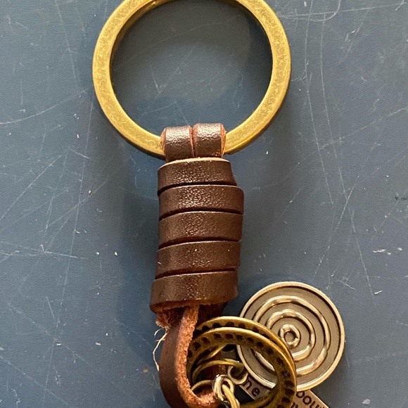 Turquoise Silver Feather Keychain Set - Picture 4 of 8